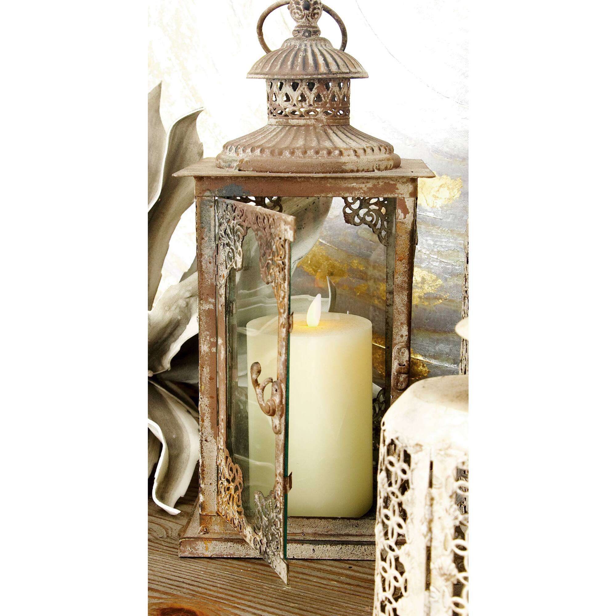 Yellow Traditional Wax Flameless Candle Set
